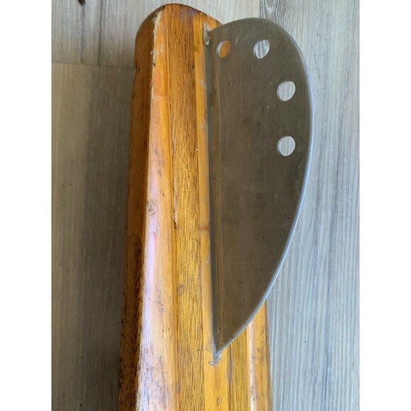 Vintage Solid Wood Water Ski Single Rubber Bindings Unknown Maker EUC - Picture 13 of 14